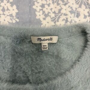 Madewell Fuzzy Sweater in Light Blue